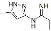 Propanimidamide,  N-(5-methyl-1H-pyrazol-3-yl)- Structure