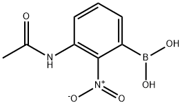 (3-ACETAMIDO-2-NITRO)BENZENEBORONIC ACID Structure