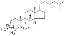 콜레스테롤-3,4-13C2 구조식 이미지