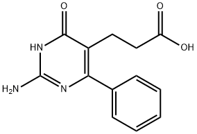 3-(2-amino-4-oxo-6-phenyl-1H-pyrimidin-5-yl)propanoic acid 구조식 이미지