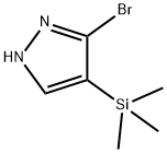 3-브로모-4-트리메틸실라닐-1H-피라졸 구조식 이미지