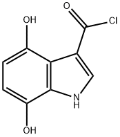 1H-Indole-3-carbonyl chloride, 4,7-dihydroxy- (9CI) Structure