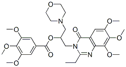 Benzoic  acid,  3,4,5-trimethoxy-,  1-[(2-ethyl-6,7,8-trimethoxy-4-oxo-3(4H)-quinazolinyl)methyl]-2-(4-morpholinyl)ethyl  ester  (9CI) Structure