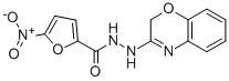 2-Furancarboxylic acid, 5-nitro-, 2-(2H-1,4-benzoxazin-3-yl)hydrazide Structure