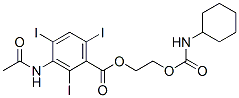 2,4,6-triiodo-3-acetamidobenzoic acid (N-cyclohexylcarbamyloxy)ethyl ester Structure