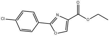 2-(4-클로로-페닐)-옥사졸-4-카복실산에틸에스테르 구조식 이미지