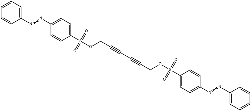 2,4-헥사디인디일-1,6-BIS(4-페닐아조벤젠설폰산염) 구조식 이미지