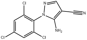 5-AMINO-1-(2,4,6-TRICHLOROPHENYL)-1H-PYRAZOLE-4-CARBONITRILE 구조식 이미지
