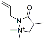 Pyrazolidinium, 1,1,4-trimethyl-3-oxo-2-(2-propenyl)- (9CI) 구조식 이미지