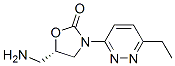 2-Oxazolidinone,5-(aminomethyl)-3-(6-ethyl-3-pyridazinyl)-,(S)-(9CI) Structure