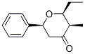 4H-Pyran-4-one,2-ethyltetrahydro-3-methyl-6-phenyl-,(2S,3R,6S)-(9CI) Structure