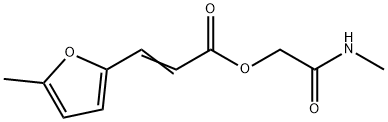 2-Propenoicacid,3-(5-methyl-2-furanyl)-,2-(methylamino)-2-oxoethylester(9CI) Structure