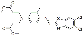 methyl N-[4-[(5,6-dichloro-2-benzothiazolyl)azo]-3-methylphenyl]-N-(3-methoxy-3-oxopropyl)-beta-alaninate Structure