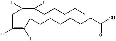 9Z,12Z-OCTADECADIENOIC-9,10,12,13-D4산성 구조식 이미지