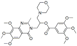 벤조산,3,4,5-트리메톡시-,1-(4-모르폴리닐메틸)-2-(6,7,8-트리메톡시-2-메틸-4-옥소-3(4H)-퀴나졸리닐)에틸에스테르(9CI) 구조식 이미지