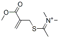 Methanaminium,  N-[1-[[2-(methoxycarbonyl)-2-propenyl]thio]ethylidene]-N-methyl-  (9CI) Structure