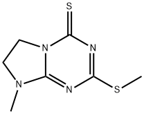 Imidazo[1,2-a]-1,3,5-triazine-4(6H)-thione, 7,8-dihydro-8-methyl-2-(methylthio)- (9CI) 구조식 이미지