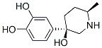 1,2-Benzenediol, 4-(3-hydroxy-6-methyl-3-piperidinyl)-, trans- (9CI) Structure