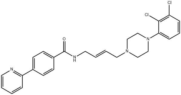 N-[(2E)-4-[4-(2,3-Dichlorophenyl)-1-piperazinyl]-2-buten-1-yl]-4-(2-pyridyl)-benzamidedihydrochloride Structure