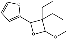 Furan, 2-(3,3-diethyl-4-methoxy-2-oxetanyl)- (9CI) 구조식 이미지