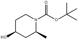 1-Piperidinecarboxylicacid,4-hydroxy-2-methyl-,1,1-dimethylethylester,(2S,4S)-(9CI) 구조식 이미지
