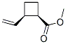 Cyclobutanecarboxylic acid, 2-ethenyl-, methyl ester, cis- (9CI) Structure