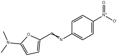 2-Furanamine,  N,N-dimethyl-5-[[(4-nitrophenyl)imino]methyl]- Structure