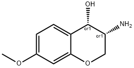 2H-1-Benzopyran-4-ol,3-amino-3,4-dihydro-7-methoxy-,cis-(9CI) 구조식 이미지