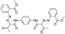 dimethyl 2,2'-[1,4-phenylenebis[imino(1-acetyl-2-oxo-2,1-ethanediyl)azo]]bisbenzoate 구조식 이미지