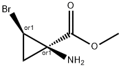 Cyclopropanecarboxylic acid, 1-amino-2-bromo-, methyl ester, cis- (9CI) Structure