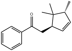 Ethanone, 1-phenyl-2-[(1R,4R)-4,5,5-trimethyl-2-cyclopenten-1-yl]- (9CI) Structure