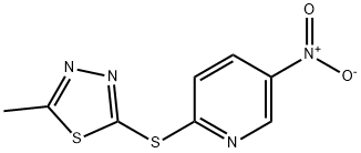 2-(5-Methyl-[1,3,4]thiadiazol-2-ylsulfanyl)-5-nitro-pyridine Structure