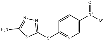 5-(5-Nitro-pyridin-2-ylsulfanyl)-[1,3,4]thiadiazol-2-ylamine 구조식 이미지