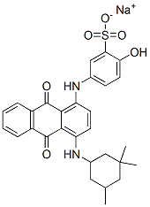 sodium 5-[[9,10-dihydro-9,10-dioxo-4-[(3,3,5-trimethylcyclohexyl)amino]-1-anthryl]amino]-2-hydroxybenzenesulphonate Structure