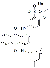 sodium 5-[[9,10-dihydro-9,10-dioxo-4-[(3,3,5-trimethylcyclohexyl)amino]-1-anthryl]amino]-2-ethoxybenzenesulphonate 구조식 이미지