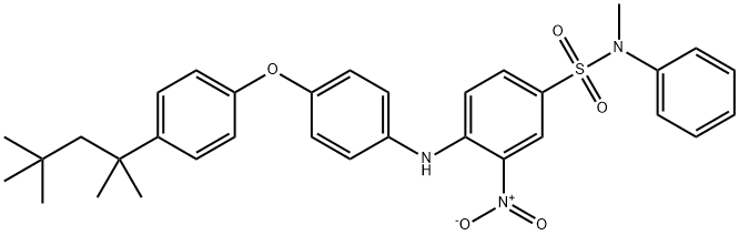 N-methyl-3-nitro-N-phenyl-4-[[4-[4-(1,1,3,3-tetramethylbutyl)phenoxy]phenyl]amino]benzenesulphonamide Structure