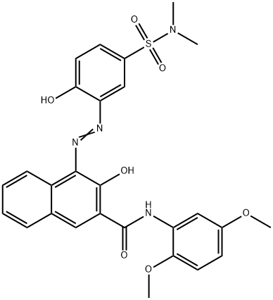 N-(2,5-dimethoxyphenyl)-4-[[5-[(dimethylamino)sulphonyl]-2-hydroxyphenyl]azo]-3-hydroxynaphthalene-2-carboxamide Structure