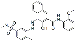 4-[[5-[(dimethylamino)sulphonyl]-2-methylphenyl]azo]-3-hydroxy-N-(2-methoxyphenyl)naphthalene-2-carboxamide 구조식 이미지