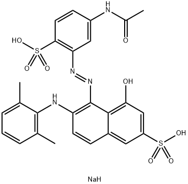 disodium 5-[(5-acetamido-2-sulphonatophenyl)azo]-6-[(2,6-dimethylphenyl)amino]-4-hydroxynaphthalene-2-sulphonate 구조식 이미지