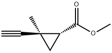 시클로프로판카르복실산,2-에티닐-2-메틸-,메틸에스테르,트랜스-(9CI) 구조식 이미지