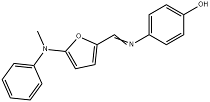 Phenol,  4-[[[5-(methylphenylamino)-2-furanyl]methylene]amino]- Structure