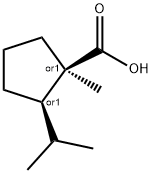 Cyclopentanecarboxylic acid, 1-methyl-2-(1-methylethyl)-, cis- (9CI) Structure