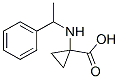 Cyclopropanecarboxylic acid, 1-[(1-phenylethyl)amino]- (9CI) Structure