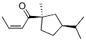 2-Buten-1-one,1-[(1R,3S)-1-methyl-3-(1-methylethyl)cyclopentyl]-,(2Z)-(9CI) Structure