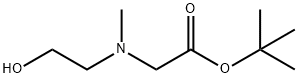 N-(2-HYDROXYETHYL)-N-METHYL-GLYCINE 1,1-DIMETHYLETHYL ESTER Structure