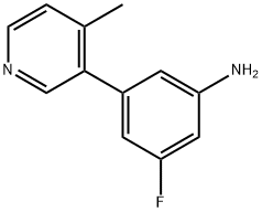 Benzenamine, 3-fluoro-5-(4-methyl-3-pyridinyl)- (9CI) 구조식 이미지