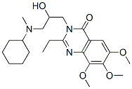 4(3H)-Quinazolinone,  3-[3-(cyclohexylmethylamino)-2-hydroxypropyl]-2-ethyl-6,7,8-trimethoxy- 구조식 이미지
