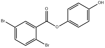 벤조산,2,5-디브로모-,4-하이드록시페닐에스테르 구조식 이미지