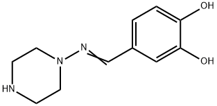 1,2-Benzenediol, 4-[(1-piperazinylimino)methyl]- (9CI) Structure