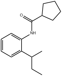 Cyclopentanecarboxamide, N-[2-(1-methylpropyl)phenyl]- (9CI) Structure